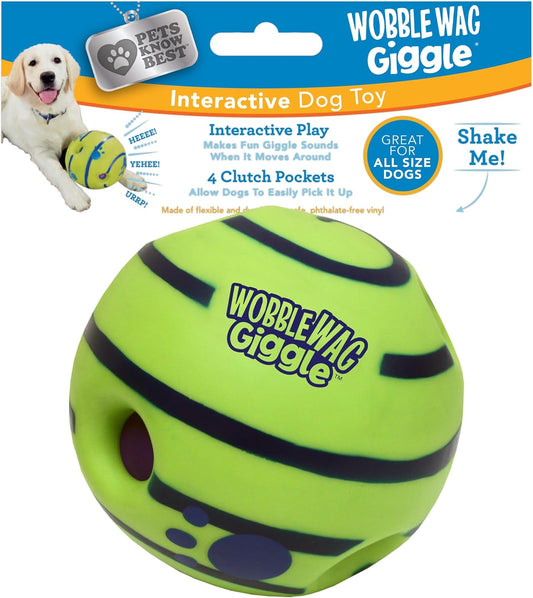 Wobble Wag Giggle Ball for Dogs – Fun Rolling Enrichment Toy That Keeps Pets Active Indoors or Outdoors