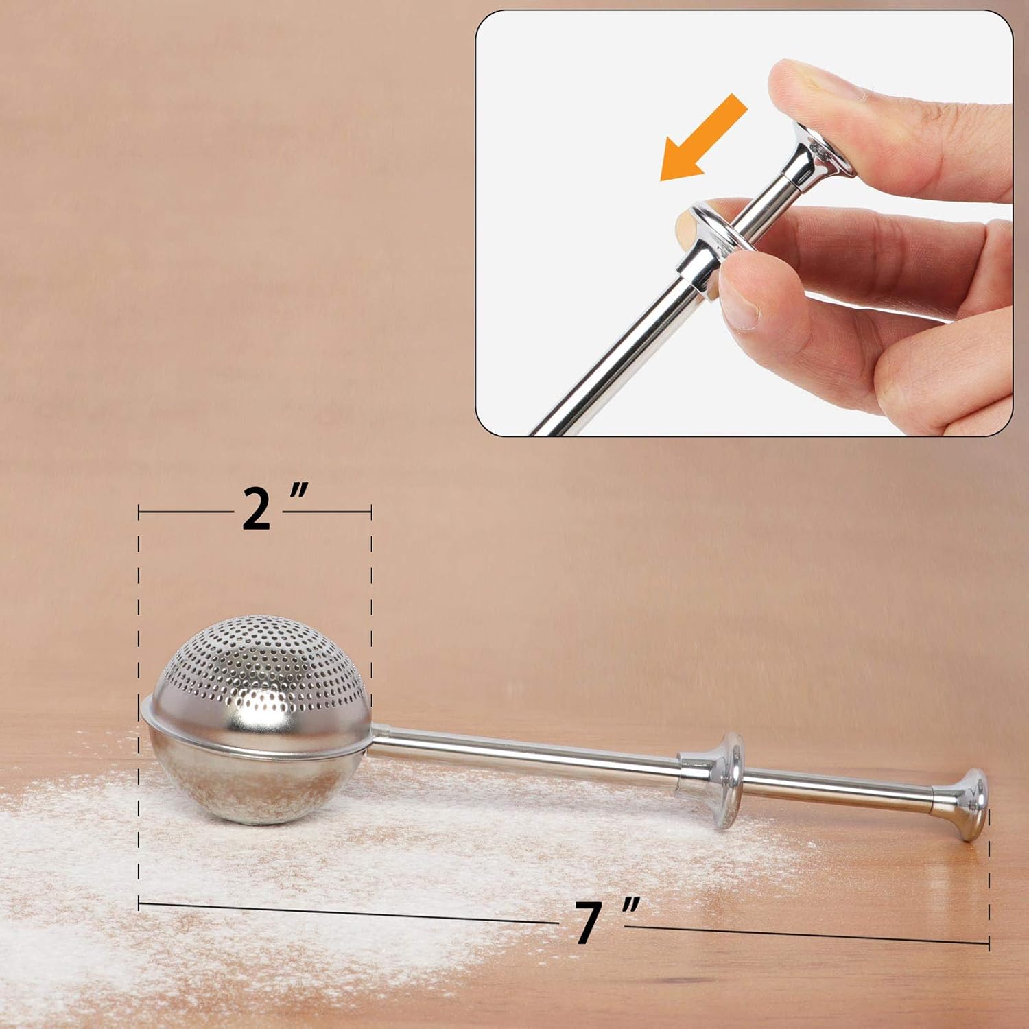 Bakers Dusting Wand | Stainless Steel Flour & Sugar Shaker