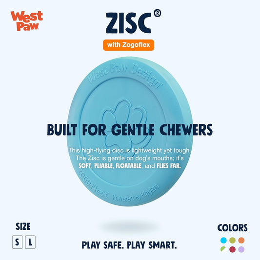 Dog Flying Disc – Lightweight, Floatable & Durable Fetch Toy for Dogs and Puppies, Doubles as Food/Water Bowl (Blue & Orange)