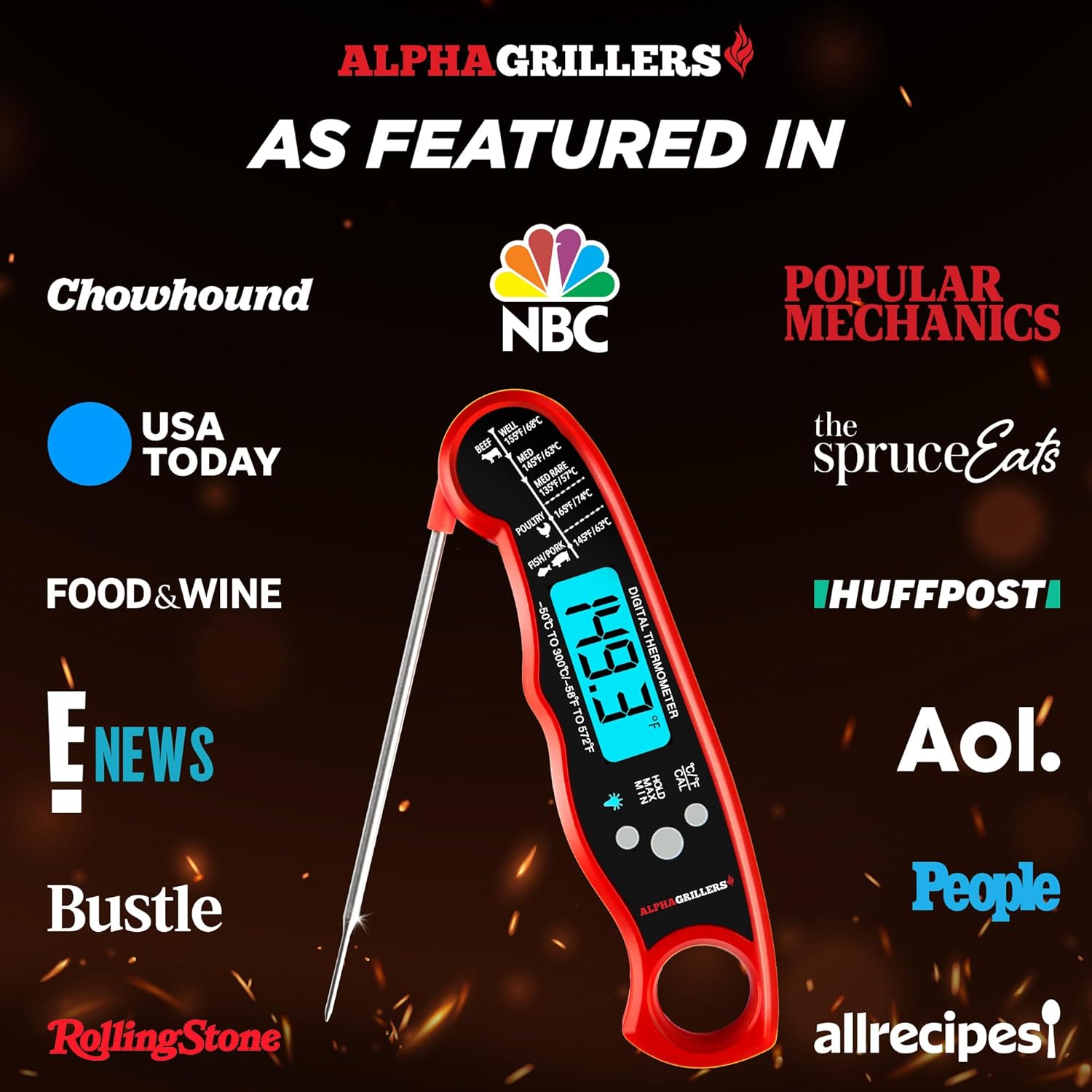 Instant Read Digital Meat Thermometer | Fast & Accurate Cooking Tool