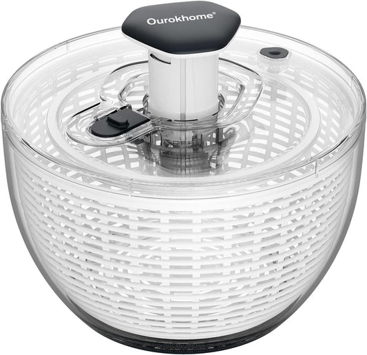  Fresh & Crisp Every Time – One-Hand Salad Spinner 6.3QT for Lettuce, Vegetables & Fruits, Easy Press & Quick-Dry Design