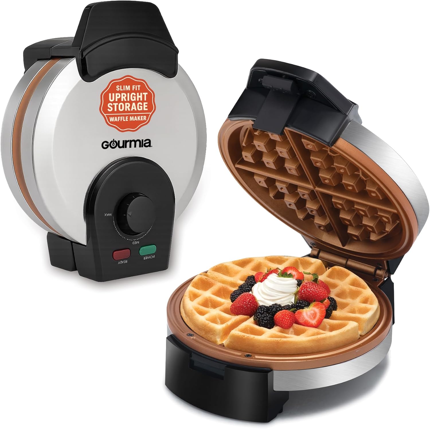 Waffle Maker with Nonstick Plates | Adjustable Browning Control