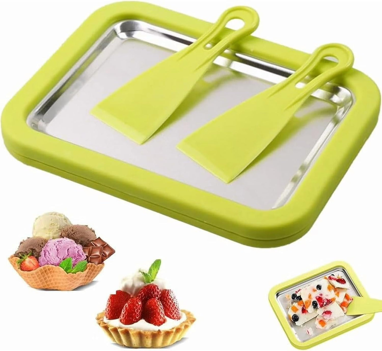 Rolled Ice Cream Maker Pan | DIY Frozen Dessert Kit