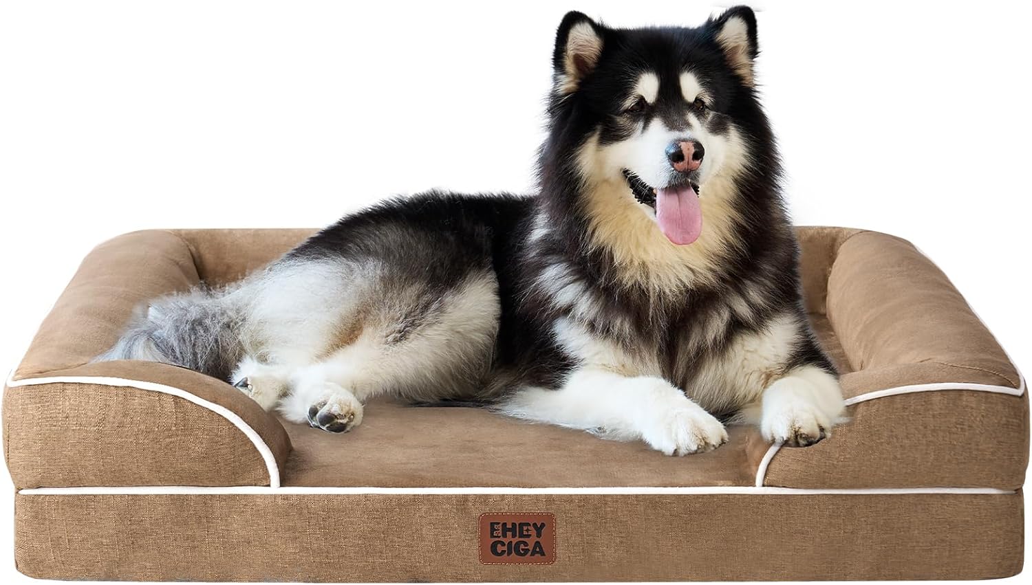 Orthopedic Dog Bed for Small Dogs, Waterproof Memory Foam Small Pet Beds with Sides, Non-Slip Bottom and Egg-Crate Foam Medium Dog Couch Bed with Washable Removable Cover, Grey