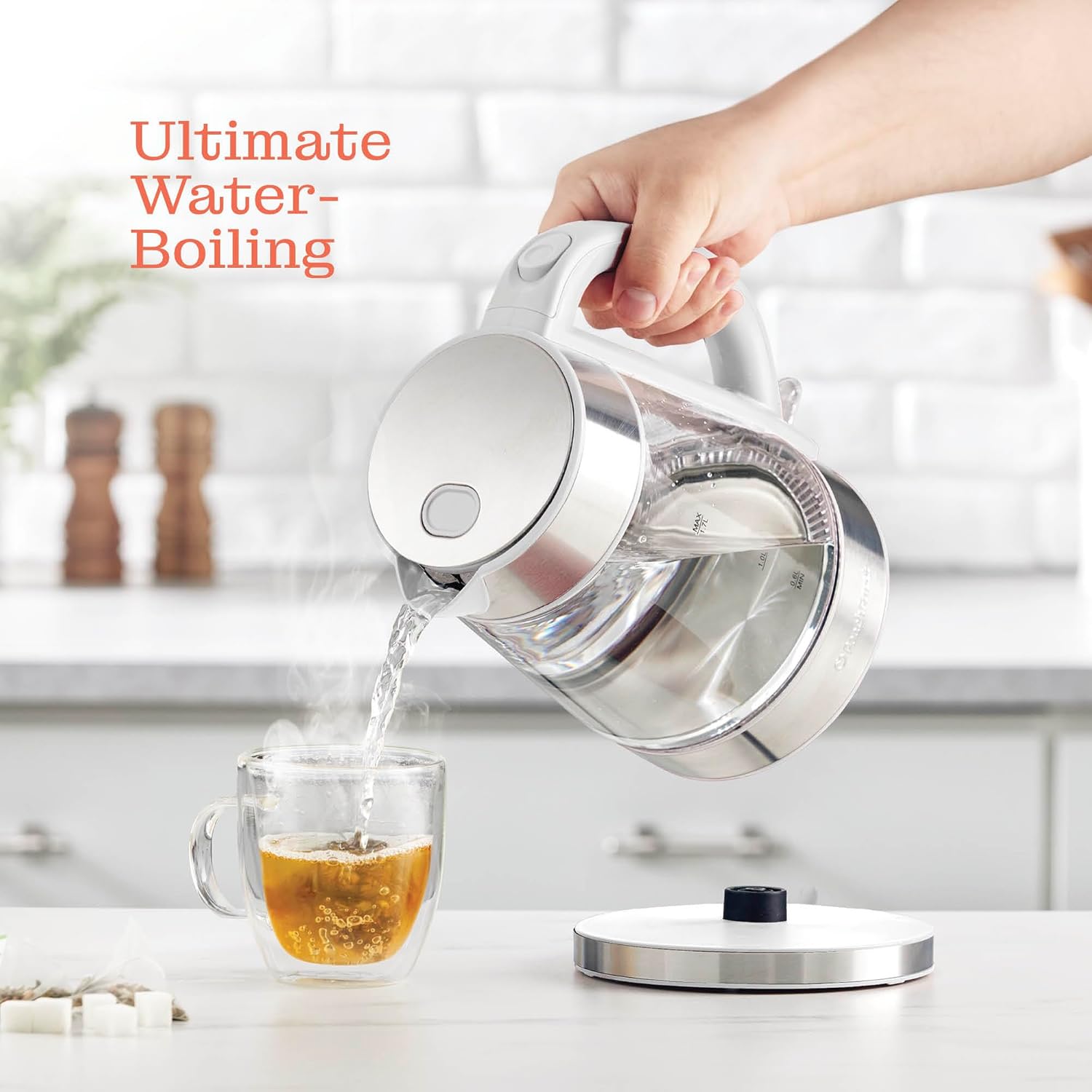 Electric Glass Kettle | Fast Boil Cordless Tea Kettle