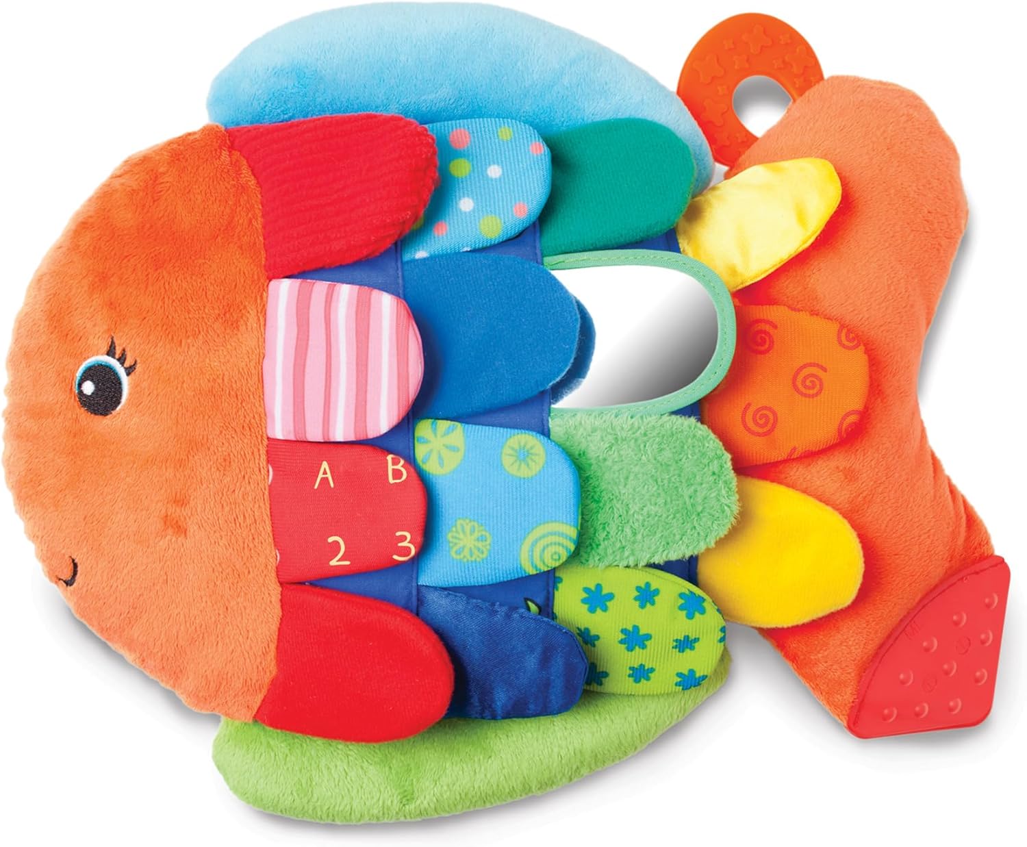 Flip Fish Soft Baby Sensory Toy – Crinkle, Mirror & Plush Activity Toy