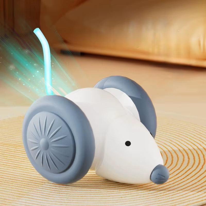 Interactive Cat Toy – Rechargeable Electric Mouse Car with Smart Obstacle Avoidance for Indoor Cats