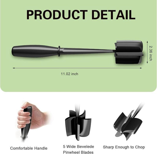 Nonstick Meat Chopper Utensil – Heat-Resistant Nylon Cooking Tool for Hamburger, Tacos & More”