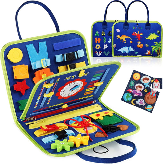 Busy Board Montessori Toy – Sensory Learning & Fine Motor Skill Activity for Toddlers Ages 1–4