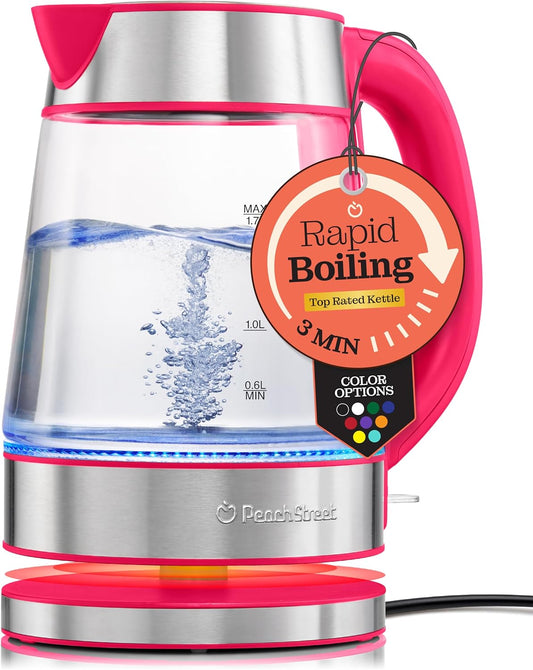 Electric Glass Kettle | Fast Boil Cordless Tea Kettle