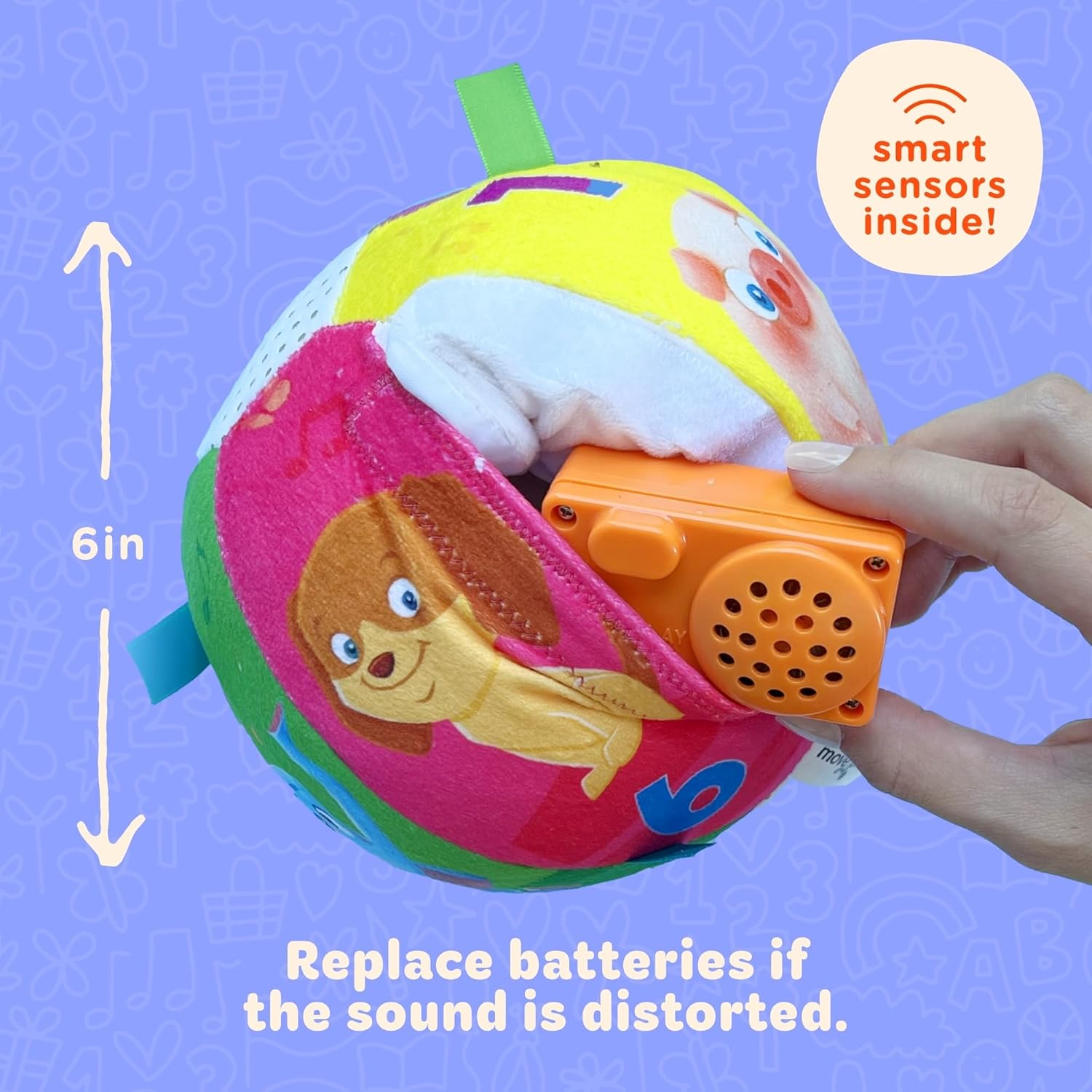 Interactive Baby Sensory Ball Toy – Musical Motion-Activated Plush Toy