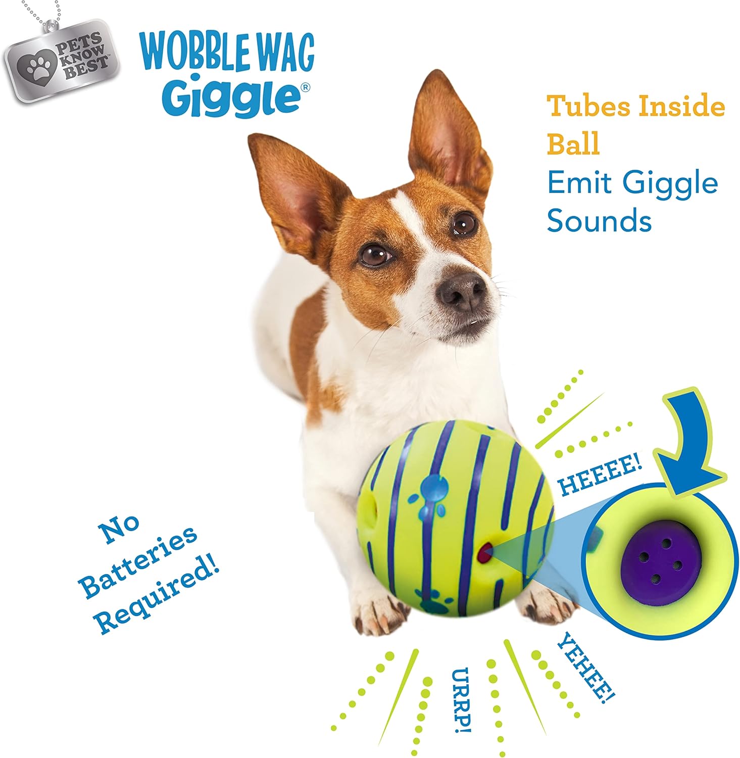Wobble Wag Giggle Ball for Dogs – Fun Rolling Enrichment Toy That Keeps Pets Active Indoors or Outdoors