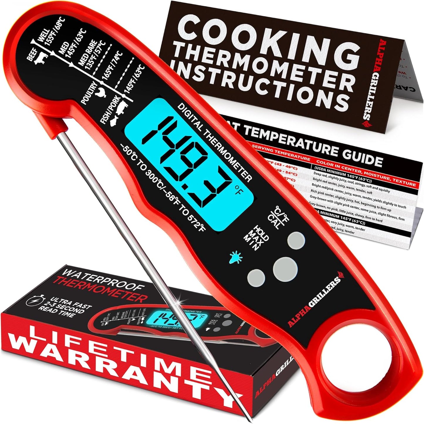 Instant Read Digital Meat Thermometer | Fast & Accurate Cooking Tool