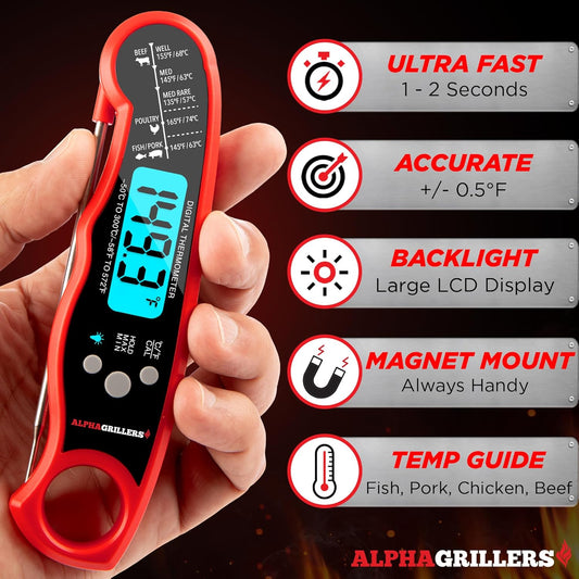Instant Read Digital Meat Thermometer | Fast & Accurate Cooking Tool
