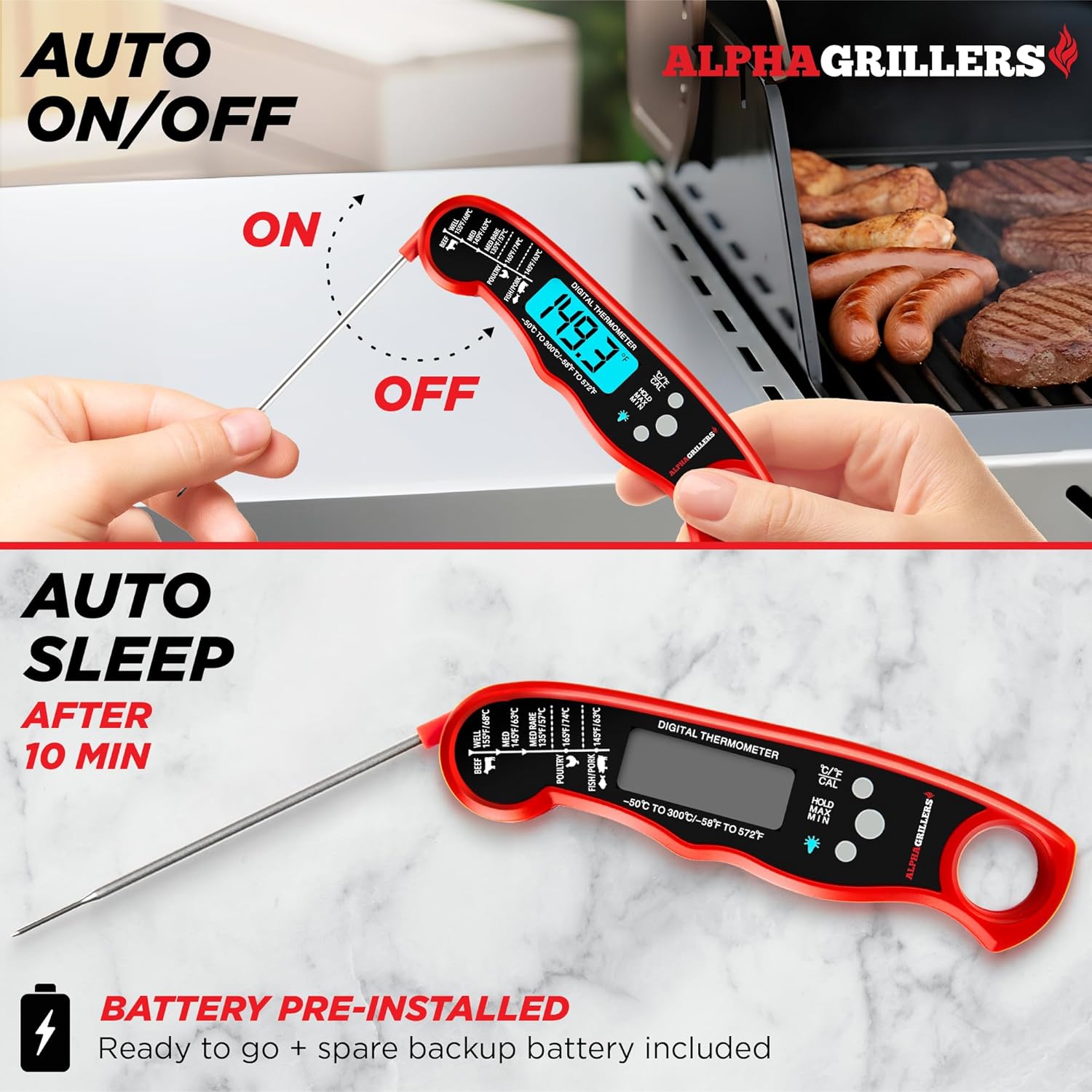 Instant Read Digital Meat Thermometer | Fast & Accurate Cooking Tool