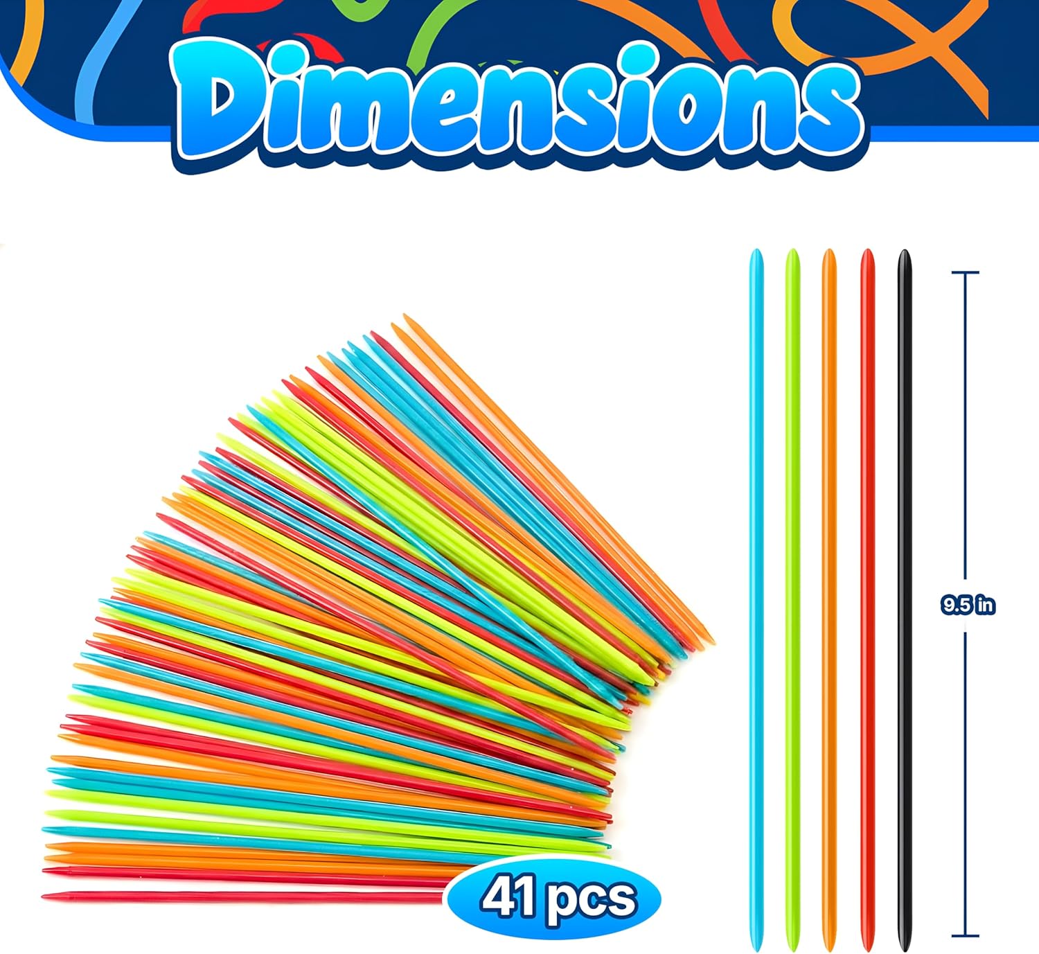 Classic Pick-Up Sticks Game | Colorful Family Fun Set