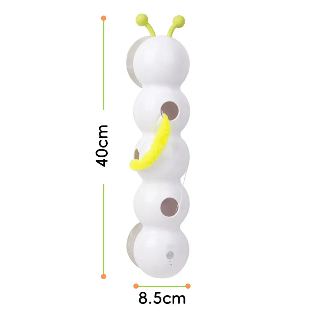 Motion-Activated Caterpillar Cat Toy – USB Rechargeable Automatic Toy with Tail for Indoor Cats & Kittens