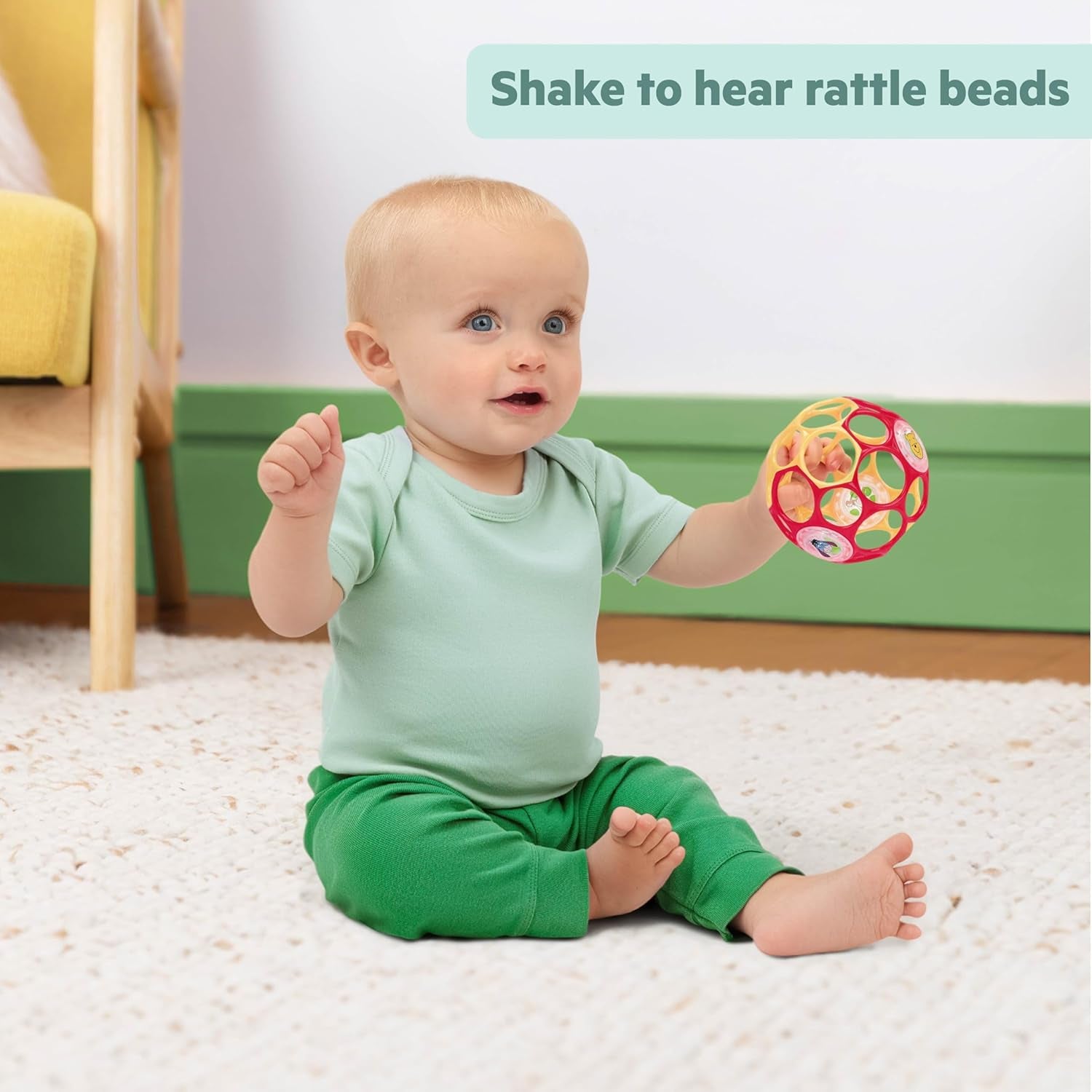 Easy-Grasp Baby Sensory Rattle Ball – Soft & Lightweight Infant Toy
