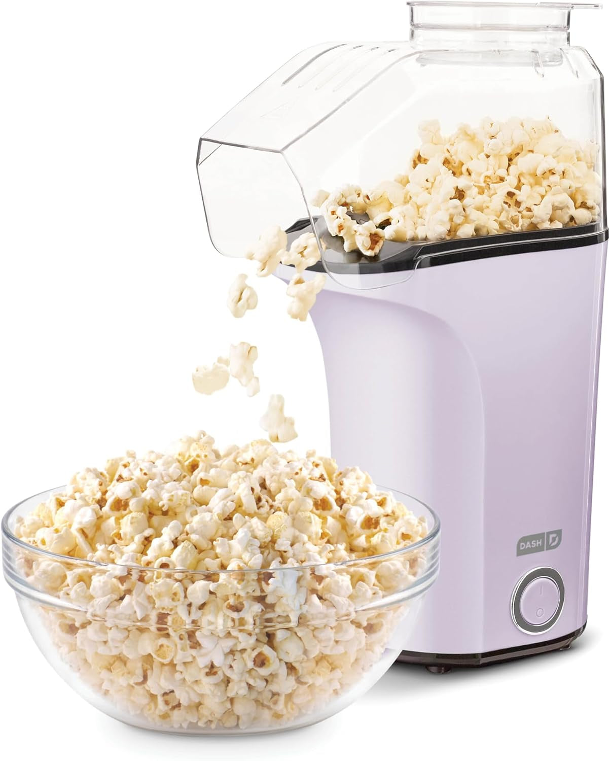 Fresh Pop Popcorn Maker - Oil-Free, Air Popcorn Popper - with Measuring Cup & Recipe Guide - Perfect for Movie Nights - 16 Cups, White