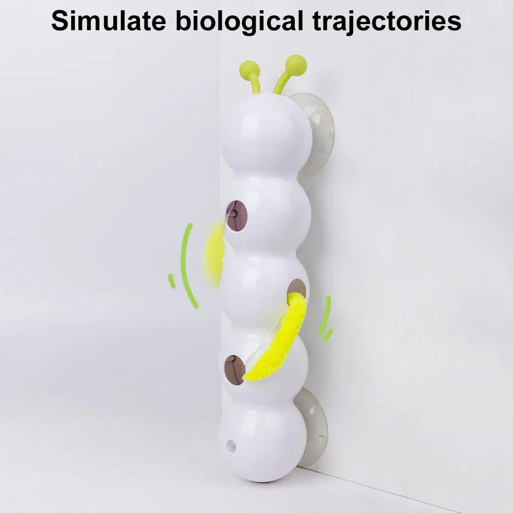 Motion-Activated Caterpillar Cat Toy – USB Rechargeable Automatic Toy with Tail for Indoor Cats & Kittens