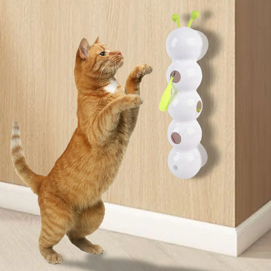 Motion-Activated Caterpillar Cat Toy – USB Rechargeable Automatic Toy with Tail for Indoor Cats & Kittens