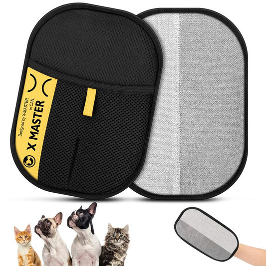 Pet Hair Remover Gloves – Reusable Electrostatic Grooming Mitt for Cats & Dogs, Removes Fur from Furniture, Cloths & Car Seats