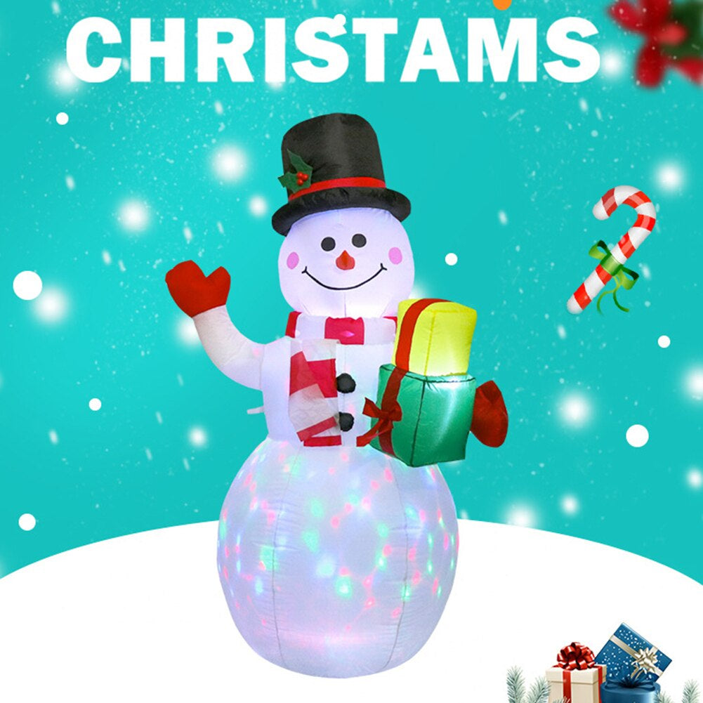 5FT Light-Up Snowman Inflatable – Outdoor Christmas Decoration with Rotating LED Lights