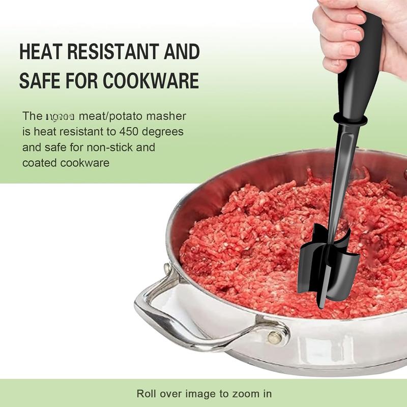 Nonstick Meat Chopper Utensil – Heat-Resistant Nylon Cooking Tool for Hamburger, Tacos & More”