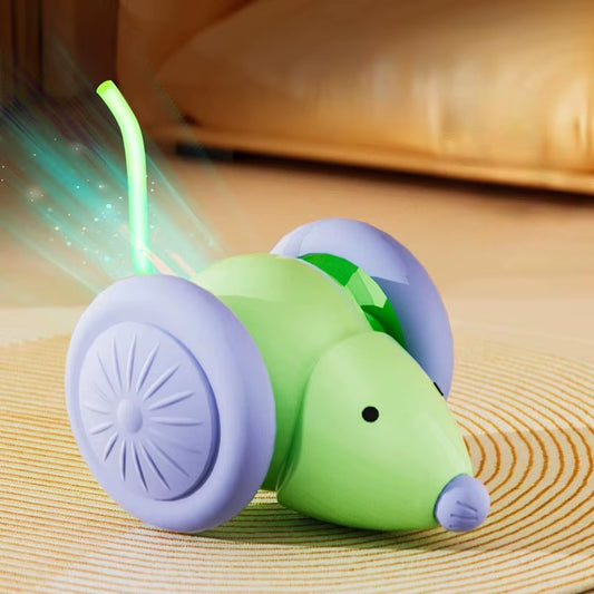 Interactive Cat Toy – Rechargeable Electric Mouse Car with Smart Obstacle Avoidance for Indoor Cats