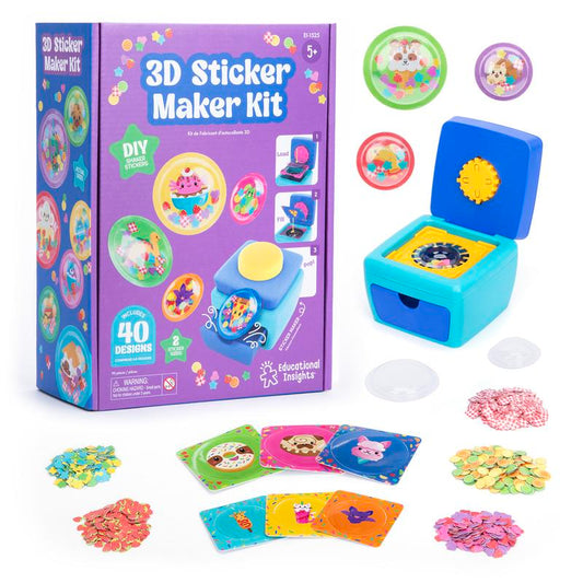 3D Sticker Maker Kit – DIY Puffy Sticker Machine, Mess-Free Craft Kit for Kids, Creative Gifts for Boys & Girls Ages 5+