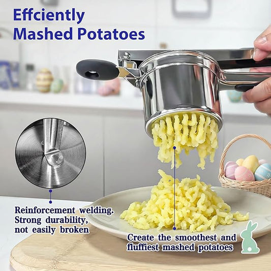 Stainless Steel Potato Ricer | Smooth & Fluffy Results