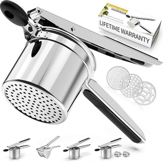 Stainless Steel Potato Ricer | Smooth & Fluffy Results